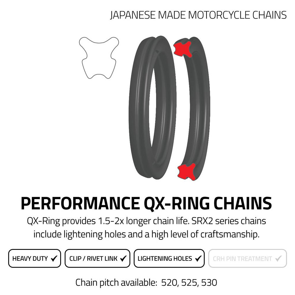 EK CHAINS 520 QX-RING GOLD HD CHAIN 120L