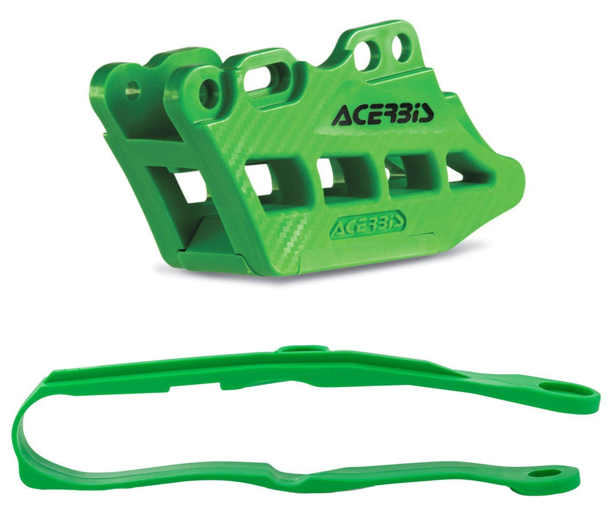 ACERBIS CHAIN GUIDE & SLIDER KIT KAWASAKI KXF 250 21-26 450 19-26 GREEN