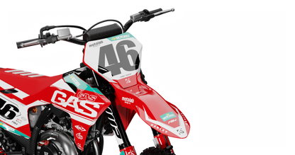 GasGas LEAD RED/WHITE Graphics Kit