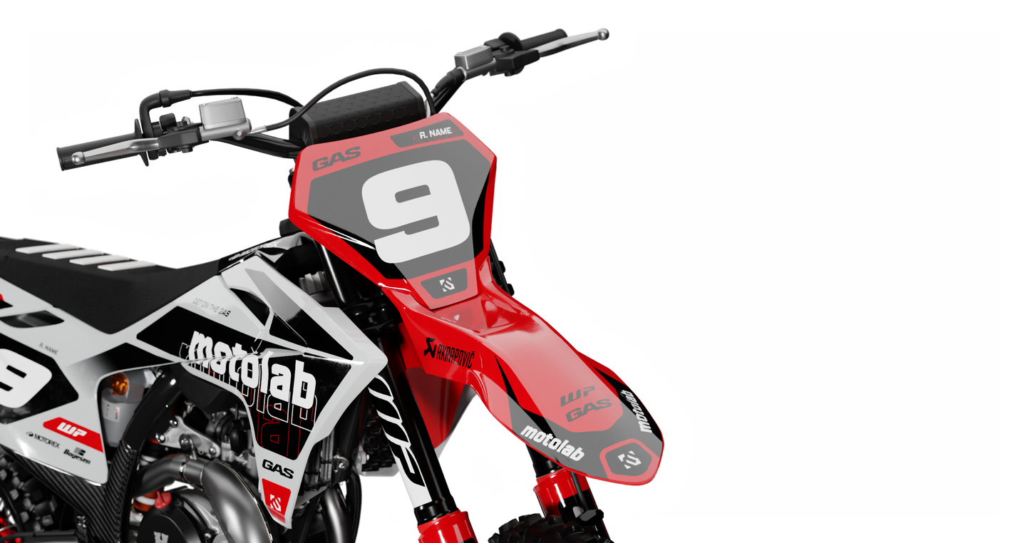GasGas LAYER WHITE/RED Graphics Kit