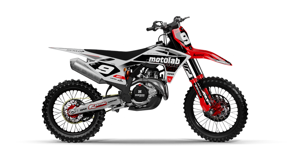 GasGas LAYER WHITE/RED Graphics Kit