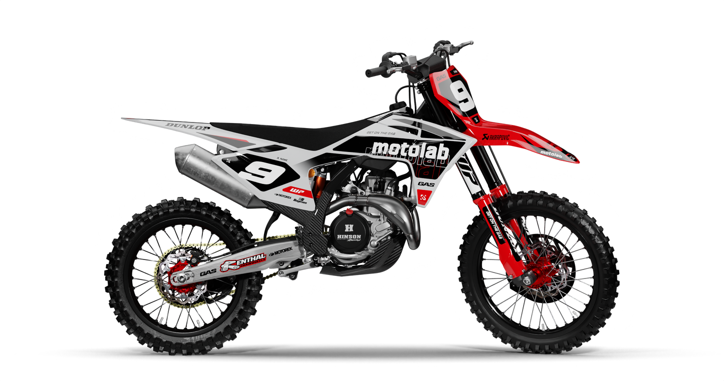 GasGas LAYER WHITE/RED Graphics Kit
