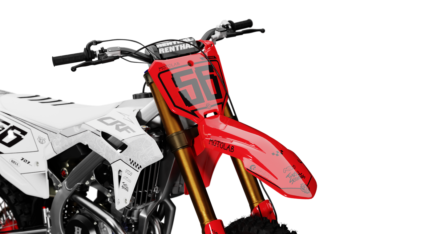 Honda SHADOW WHITE/RED Graphics Kit