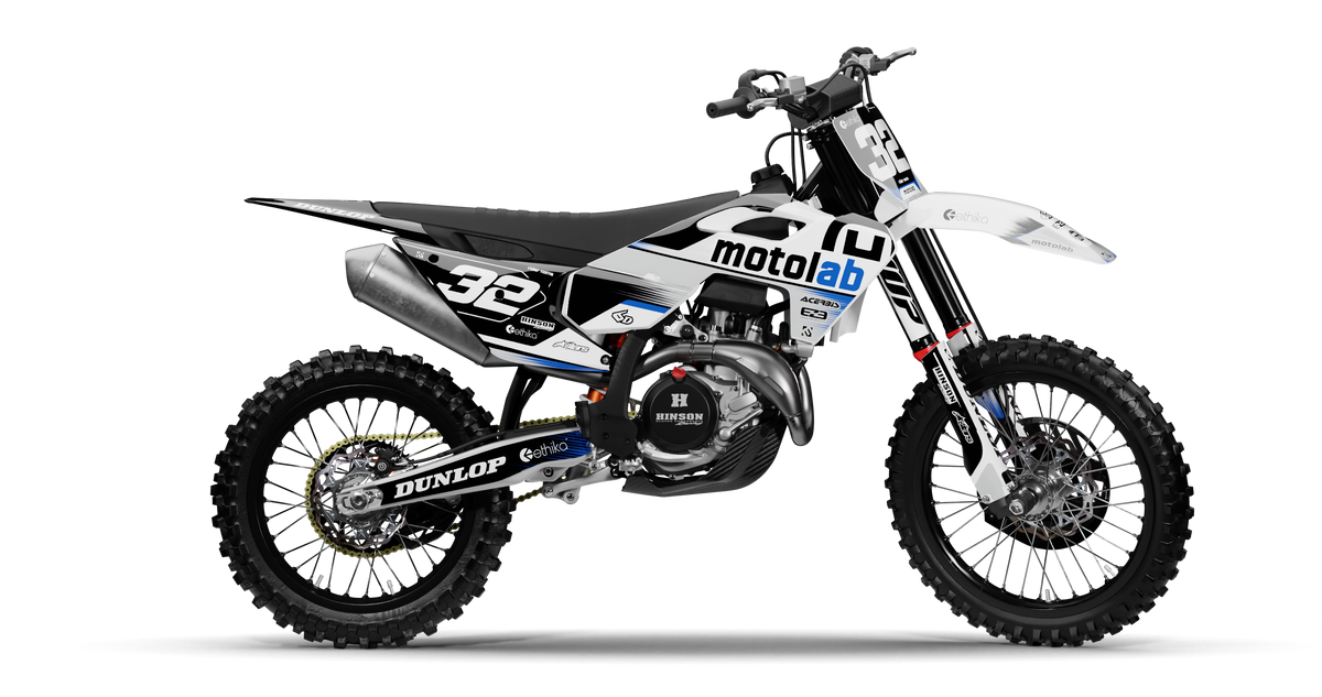 Husqvarna CIRCUIT BLUE Graphics Kit, side profile view