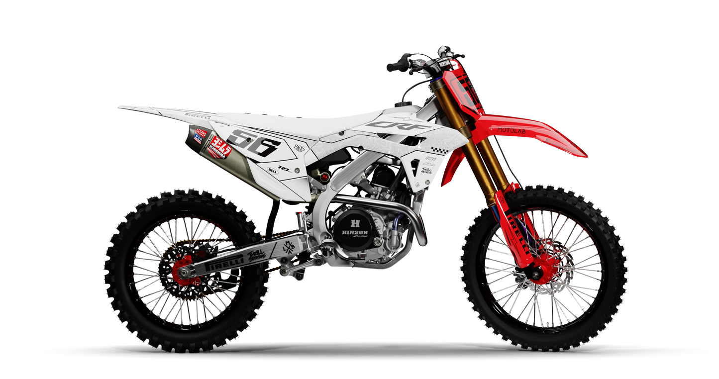 Honda SHADOW WHITE/RED Graphics Kit