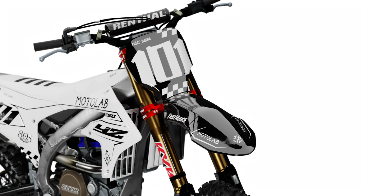 Yamaha CLASSIC WHITE/BLACK Graphics Kit, front view
