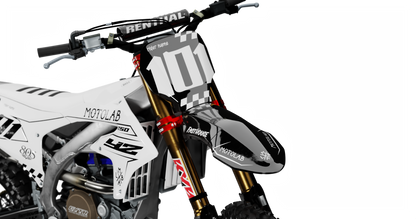 Yamaha CLASSIC WHITE/BLACK Graphics Kit, front view