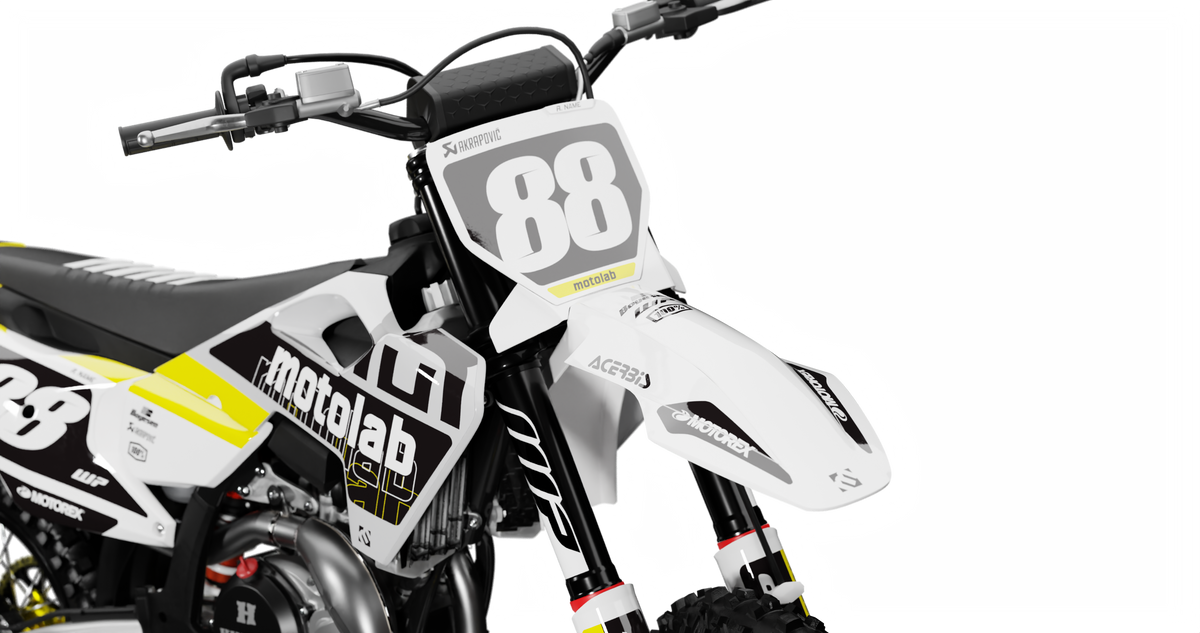 Husqvarna FACTORY YELLOW Graphics Kit, front view