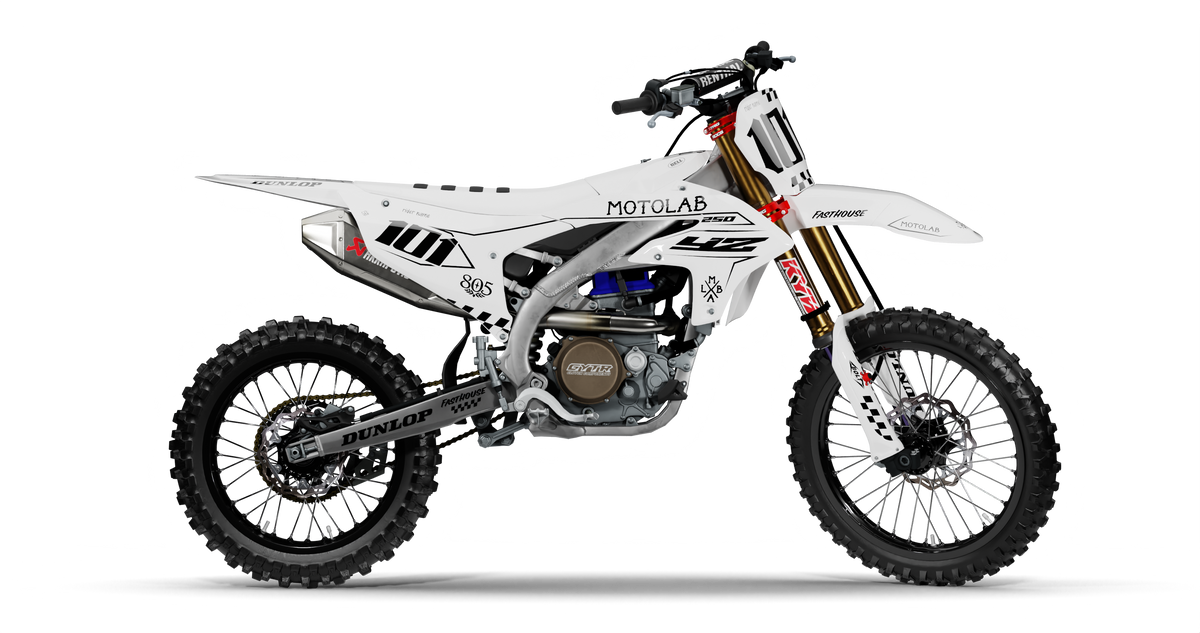 Yamaha CLASSIC WHITE Graphics Kit, side profile view