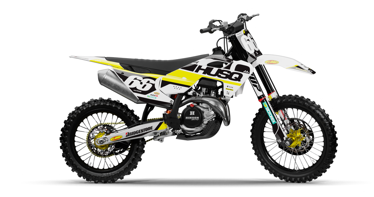 Husqvarna STRIKE Graphics Kit, side profile view