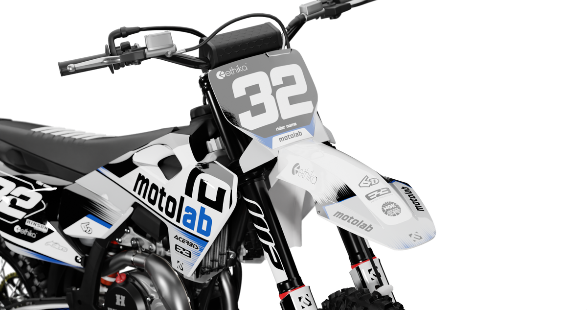 Husqvarna CIRCUIT BLUE Graphics Kit, front view