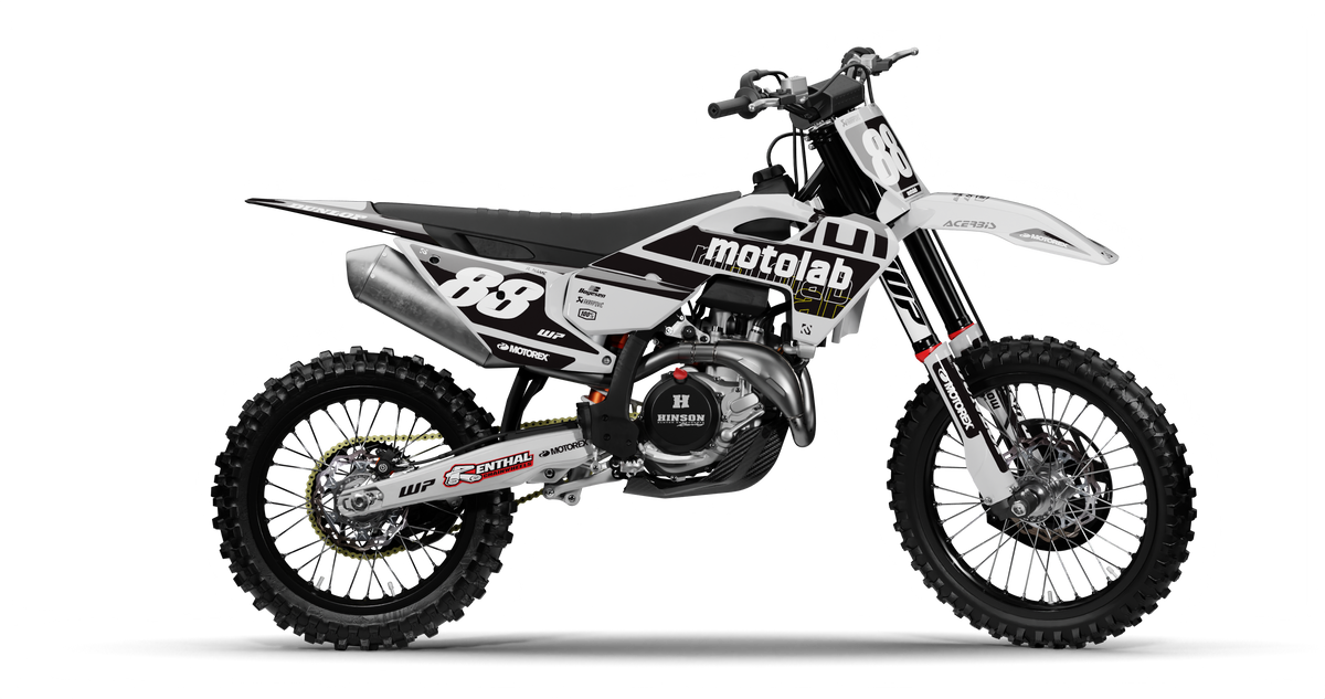Husqvarna FACTORY GREY Graphics Kit, side profile view