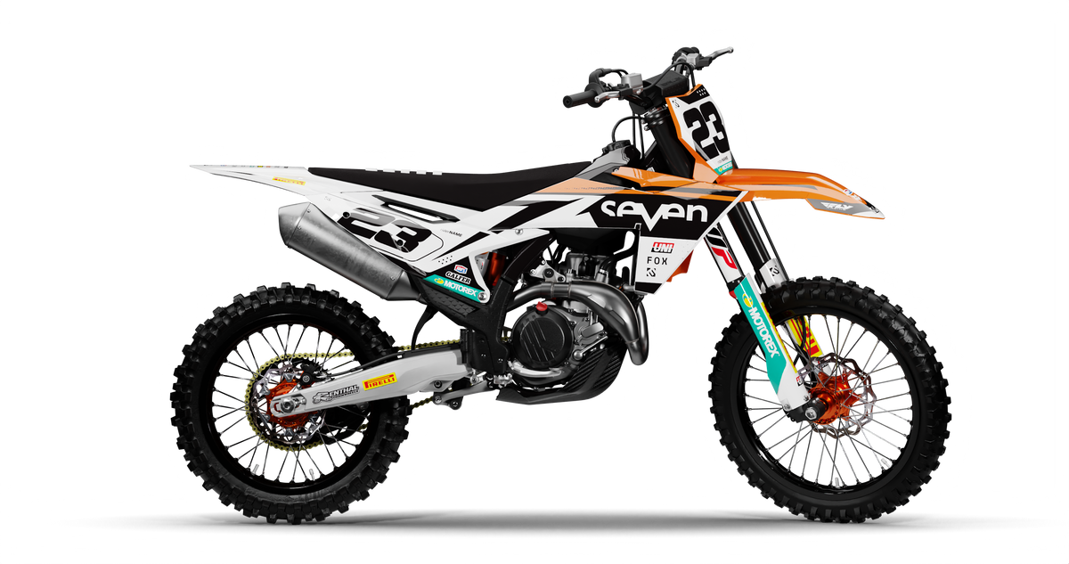 KTM CROWN WHITE Graphics Kit, side profile view