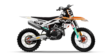 KTM CROWN WHITE Graphics Kit, side profile view