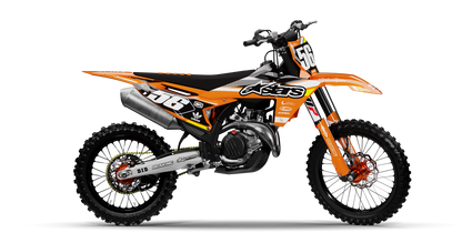 KTM RIOT ORANGE Graphics Kit, side profile view
