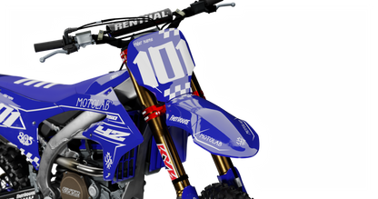 Yamaha CLASSIC BLUE Graphics Kit, front view