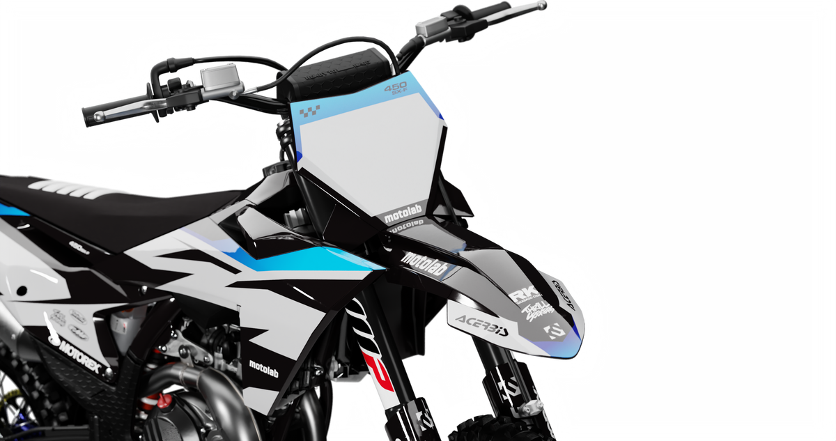 KTM SHARD BLUE Graphics Kit, front view