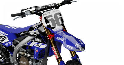 Yamaha TITAN BLUE Graphics Kit, front view