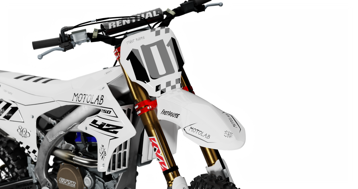 Yamaha CLASSIC WHITE Graphics Kit, front view