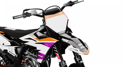 KTM SHARD BLACK/PURPLE Graphics Kit, front view