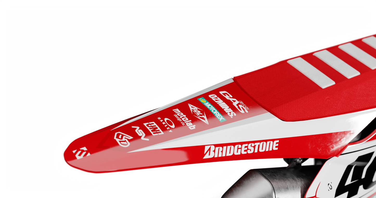 GasGas LEAD RED/WHITE Graphics Kit