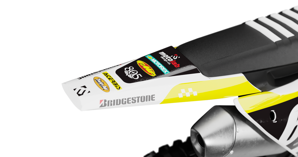 Husqvarna STRIKE Graphics Kit, rear view