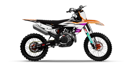 KTM SHARD ORANGE/PURPLE Graphics Kit, side profile view