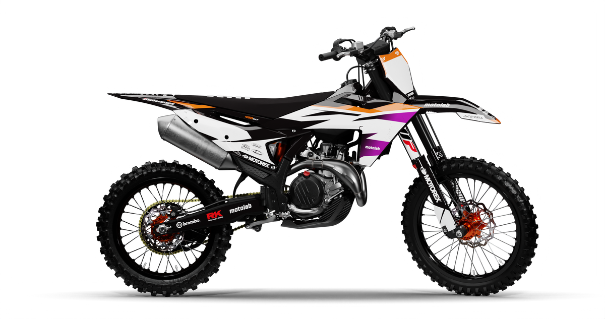 KTM SHARD BLACK/PURPLE Graphics Kit, side profile view