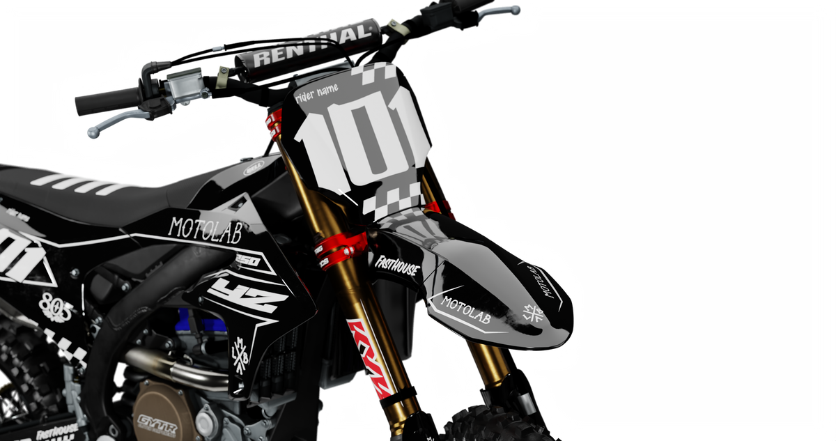 Yamaha CLASSIC BLACK Graphics Kit, front view