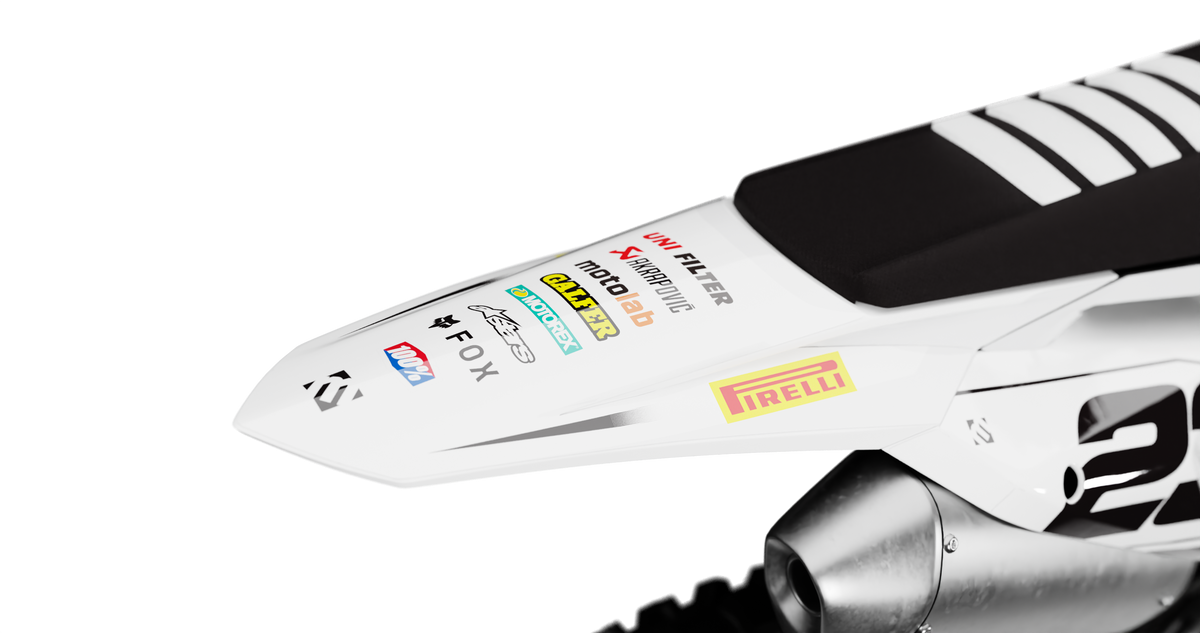 KTM CROWN WHITE Graphics Kit, rear view