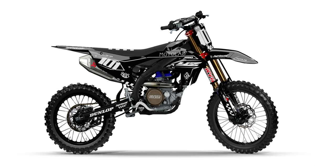 Yamaha CLASSIC BLACK Graphics Kit, side profile view
