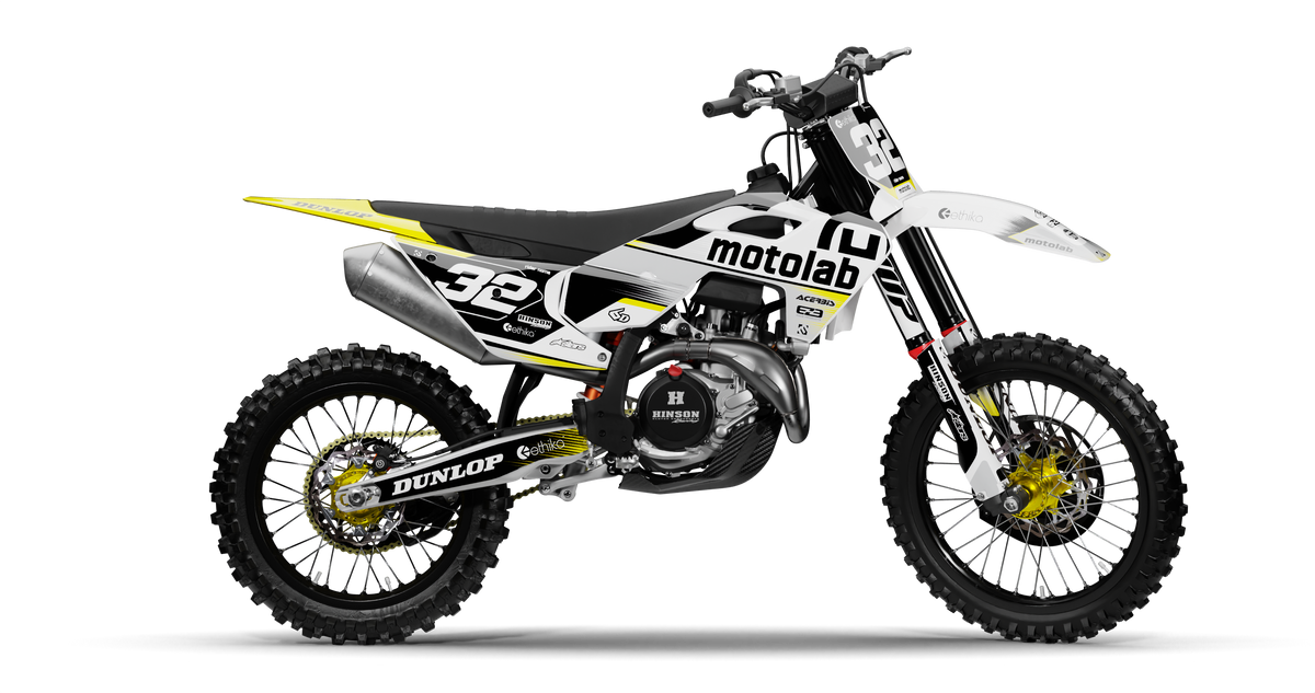 Husqvarna CIRCUIT YELLOW Graphics Kit, side profile view