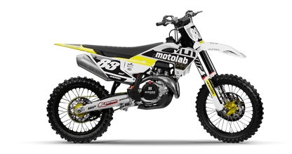 Husqvarna FACTORY YELLOW Graphics Kit, side profile view