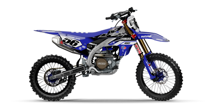 Yamaha TITAN BLUE Graphics Kit, side profile view