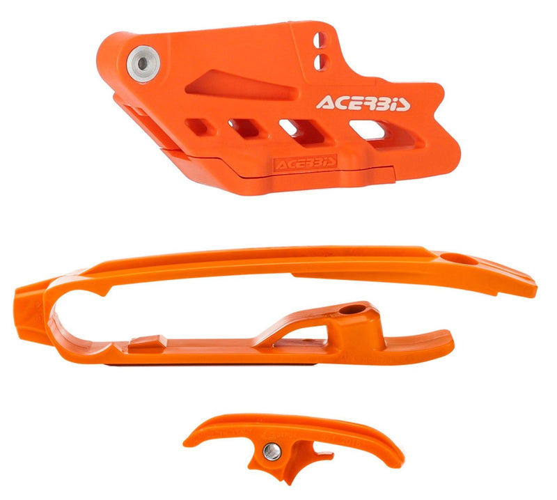 ACERBIS CHAIN GUIDE & SLIDER KIT SX SXF TC FC 16-22 FE TE 17-23 ORANGE