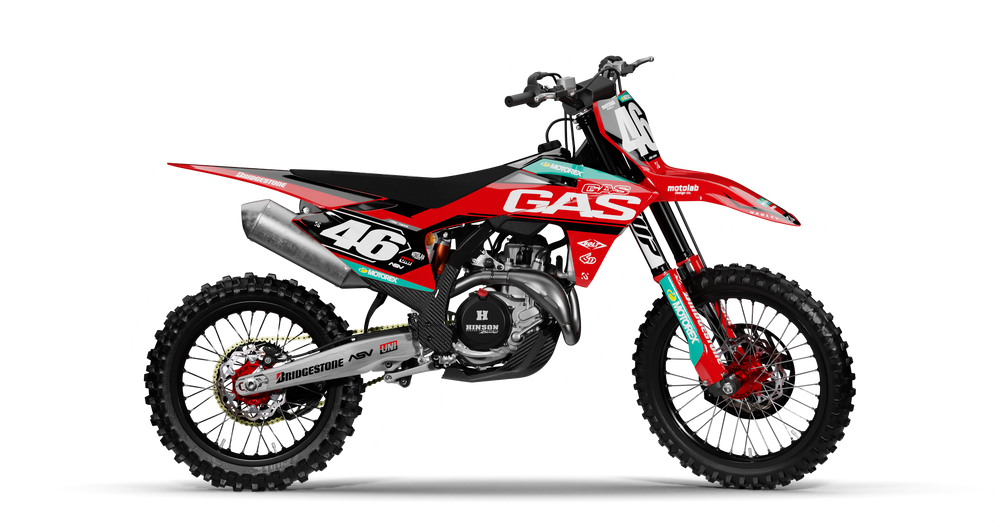 GasGas LEAD RED/BLACK Graphics Kit