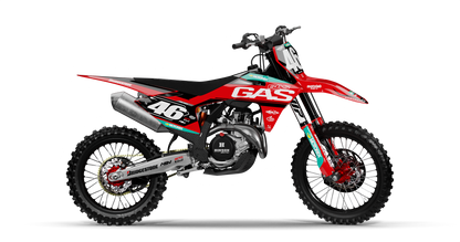 GasGas LEAD RED/BLACK Graphics Kit