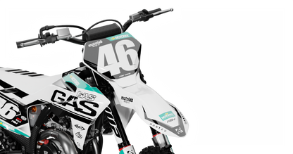 GasGas LEAD WHITE/BLACK Graphics Kit