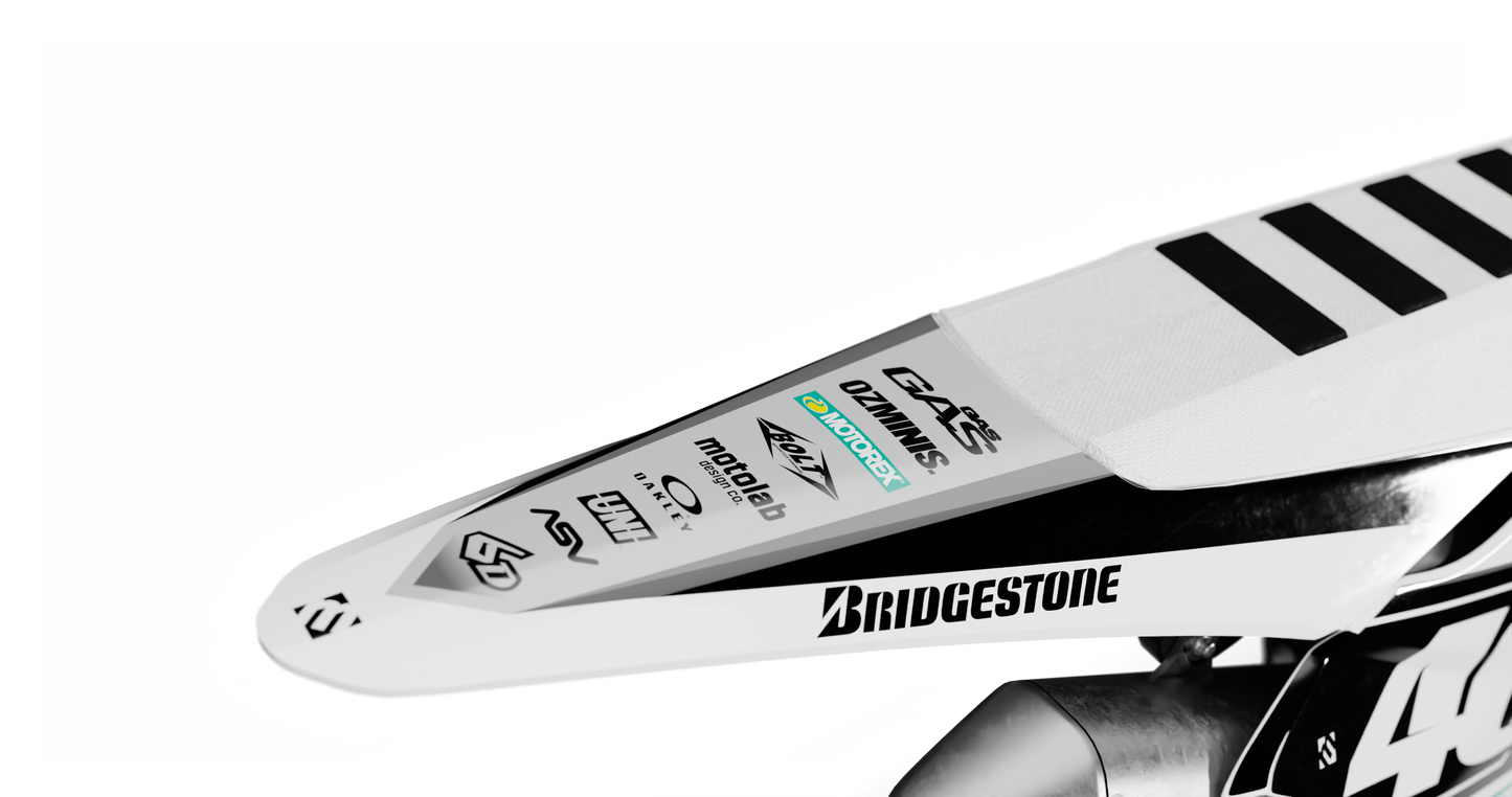 GasGas LEAD WHITE/BLACK Graphics Kit