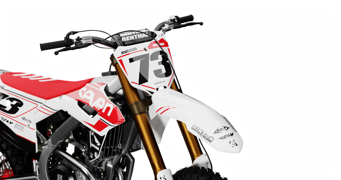 Honda ICON WHITE/RED Graphics Kit
