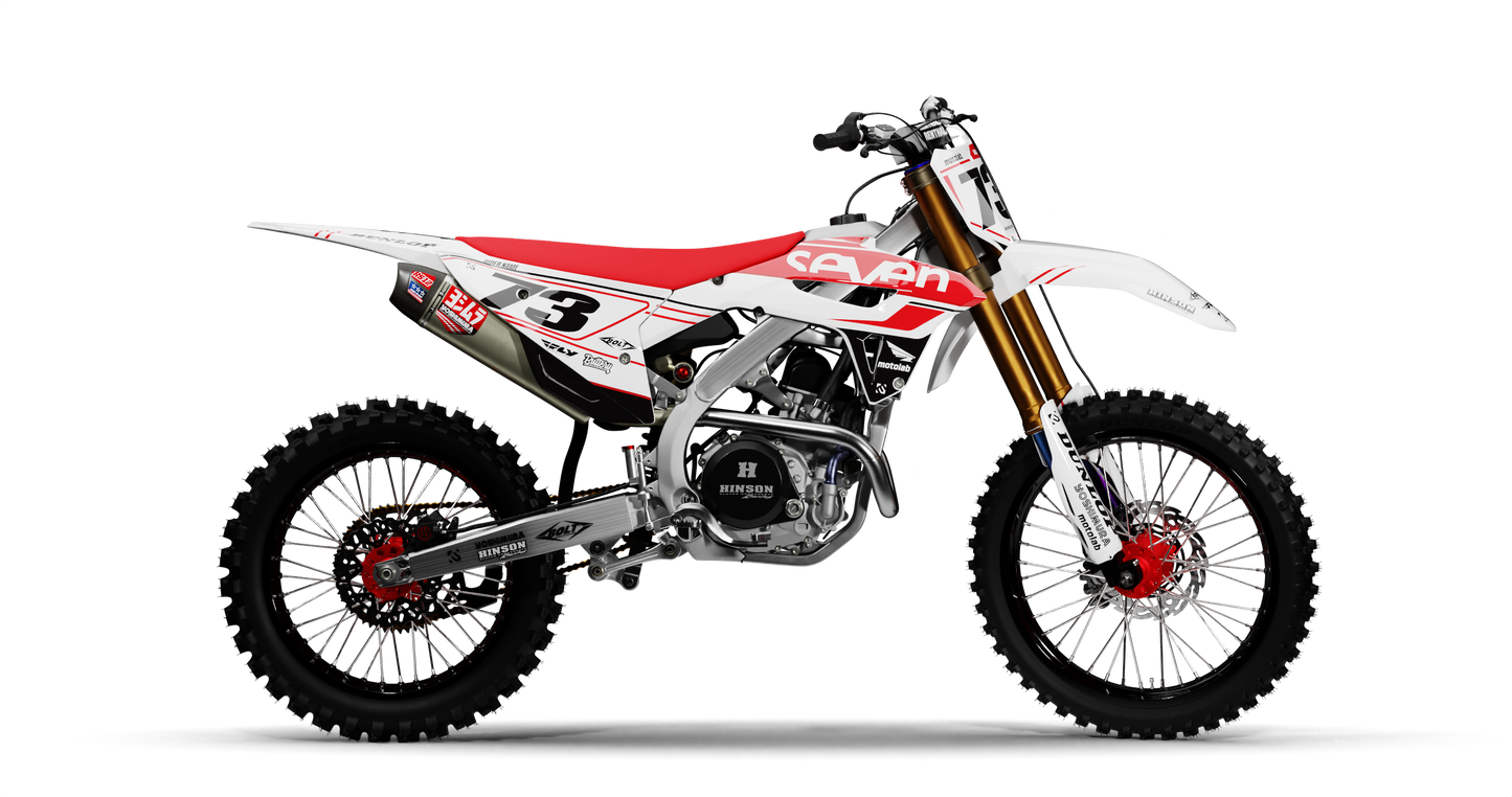 Honda ICON WHITE/RED Graphics Kit