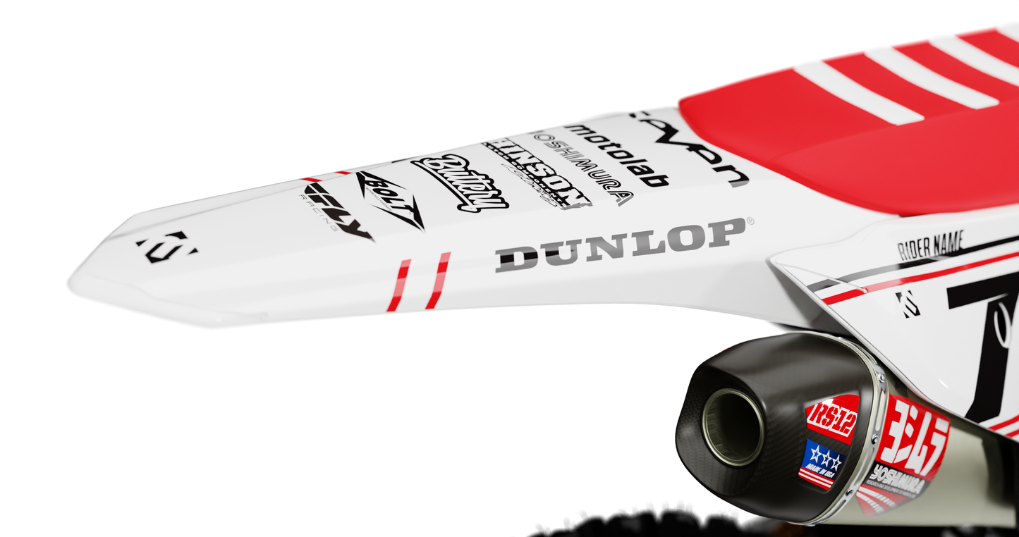 Honda ICON WHITE/RED Graphics Kit
