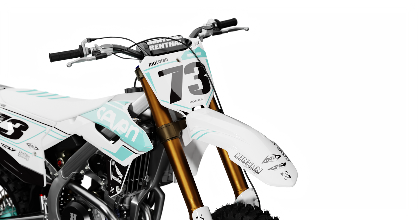 Honda ICON WHITE/TEAL Graphics Kit