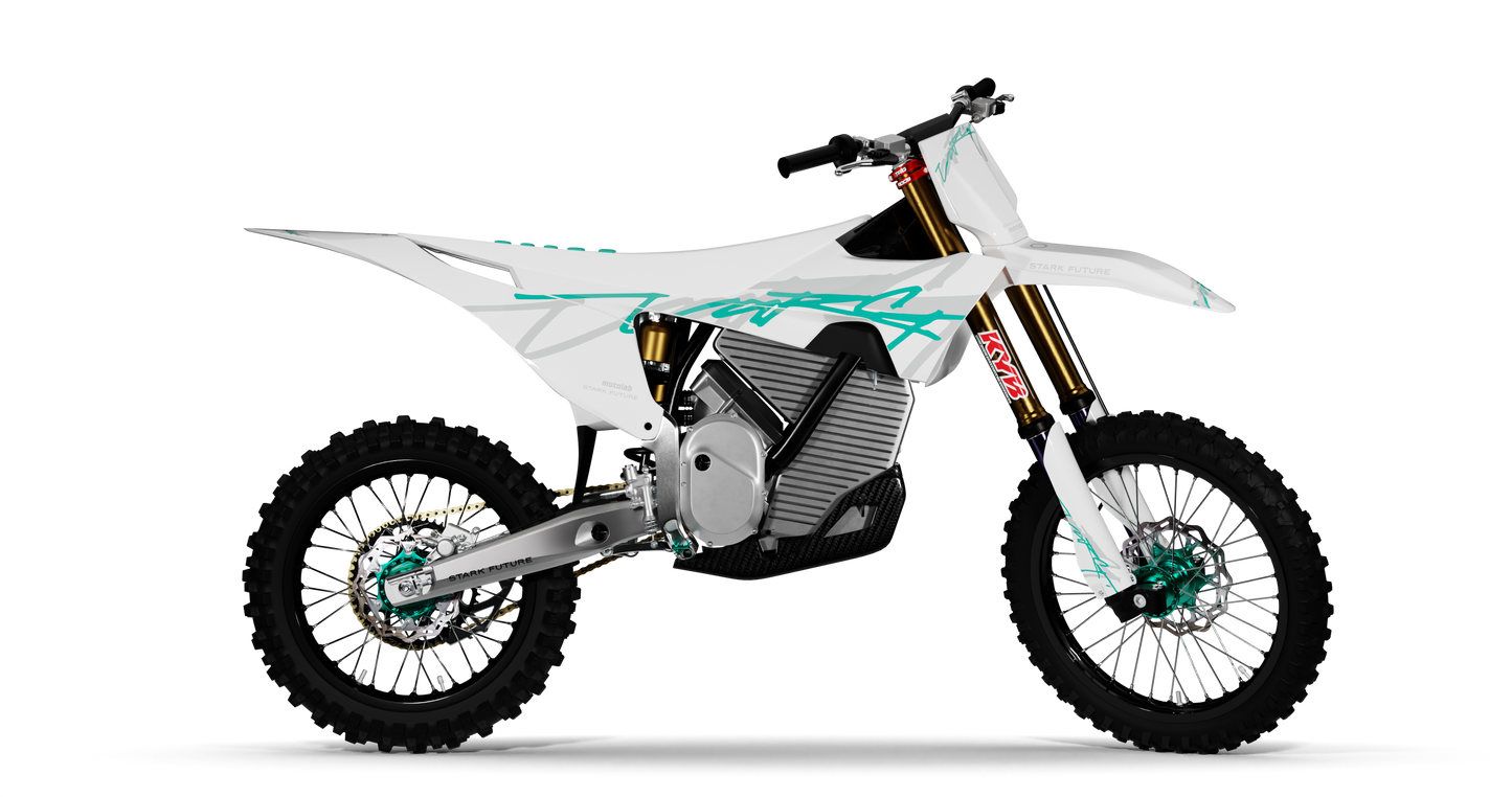 Stark Varg SIGNATURE WHITE/TEAL Graphics Kit