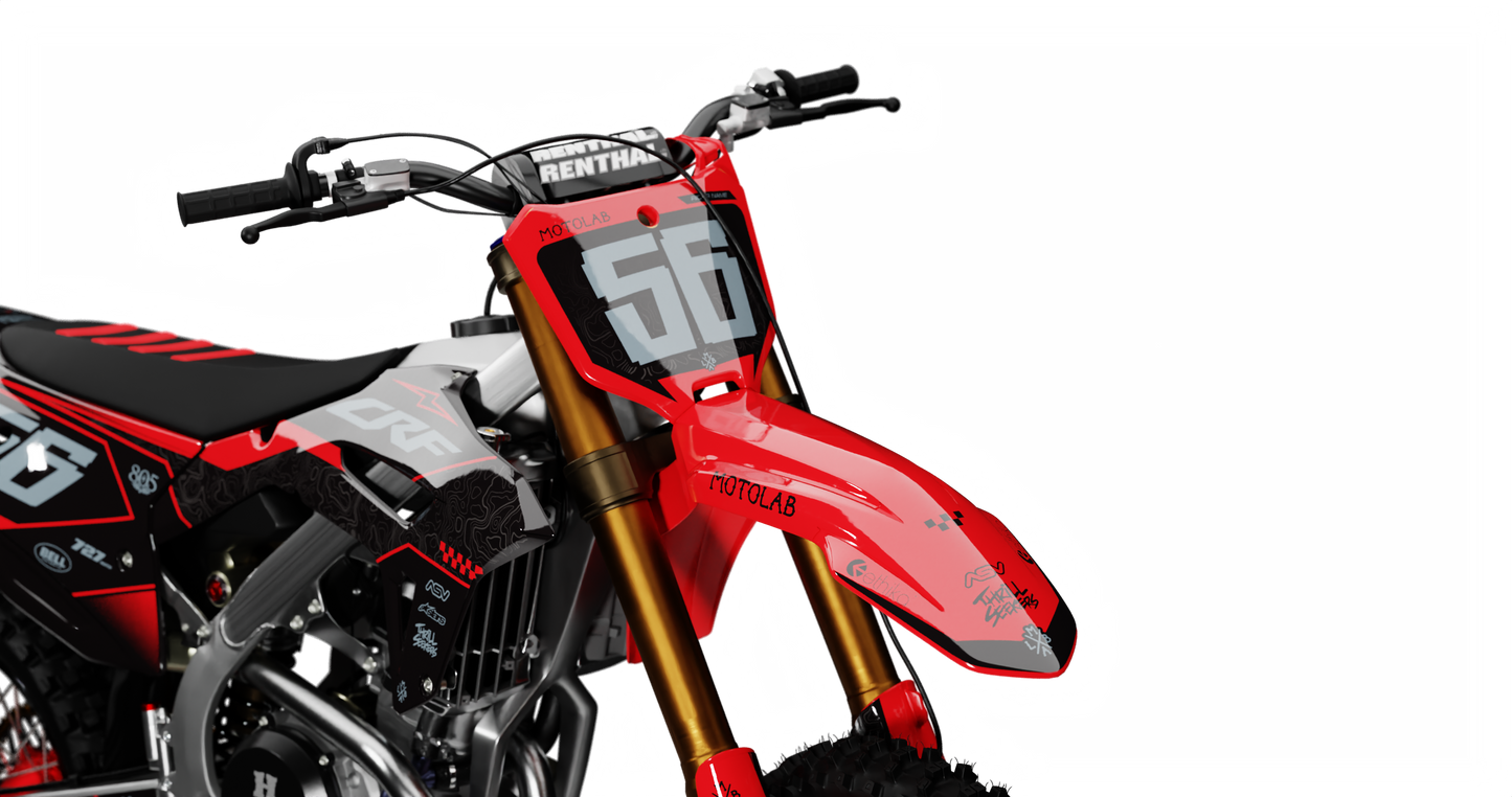 Honda SHADOW BLACK/RED Graphics Kit