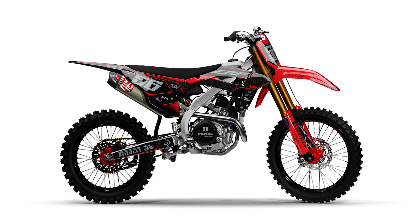 Honda SHADOW BLACK/RED Graphics Kit