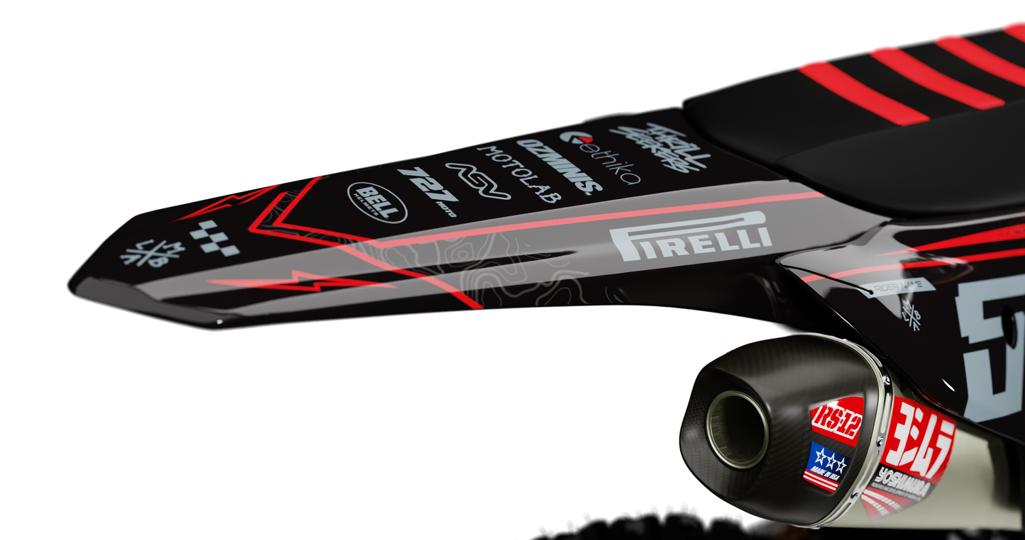 Honda SHADOW BLACK/RED Graphics Kit