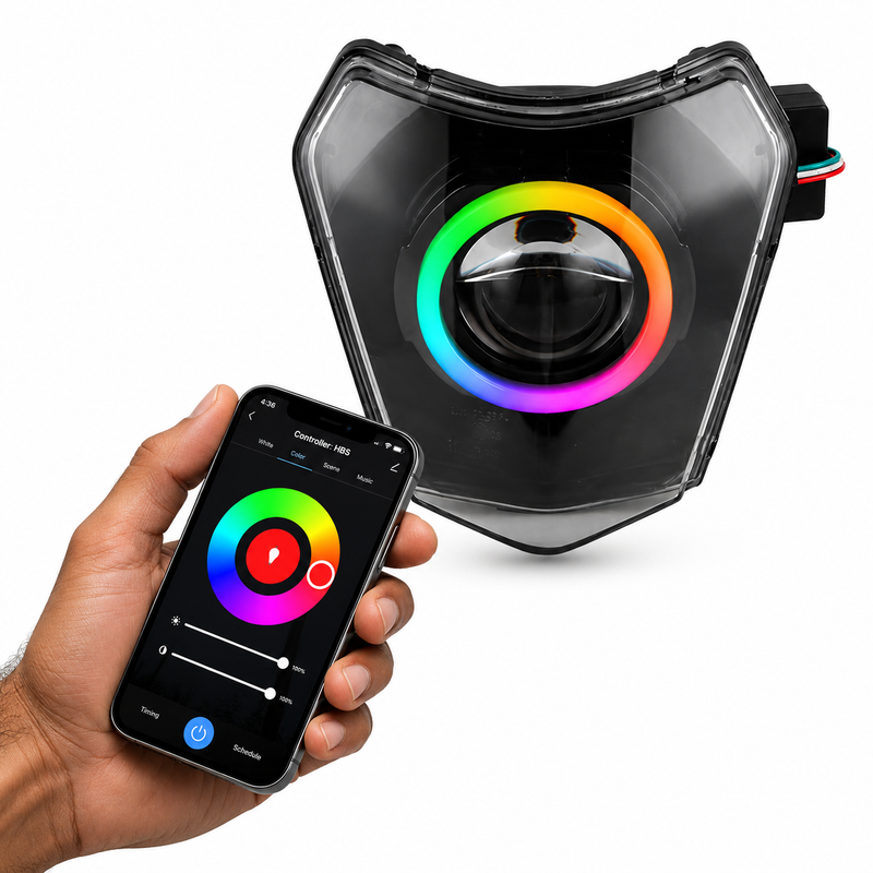 KTM HEADLIGHT RGB CUSTOM COLOR - ANGEL EYE