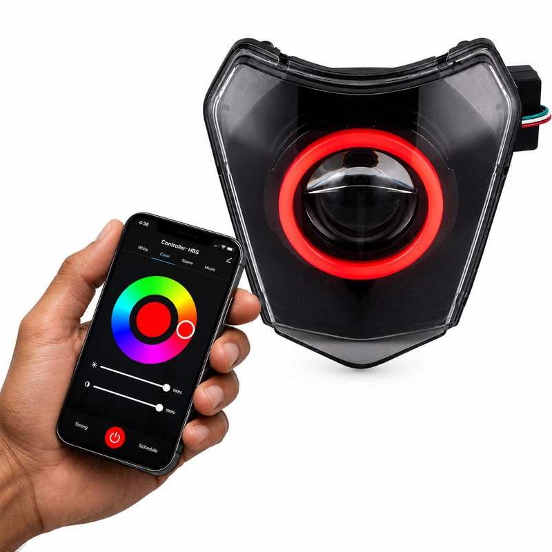 KTM HEADLIGHT RGB CUSTOM COLOR - ANGEL EYE