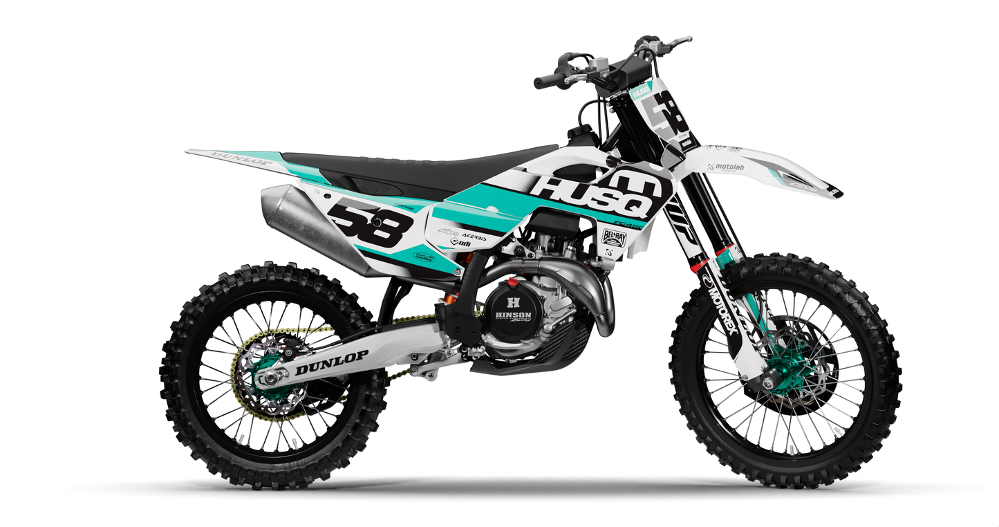 Husqvarna STREAK TEAL/BLACK Graphics Kit